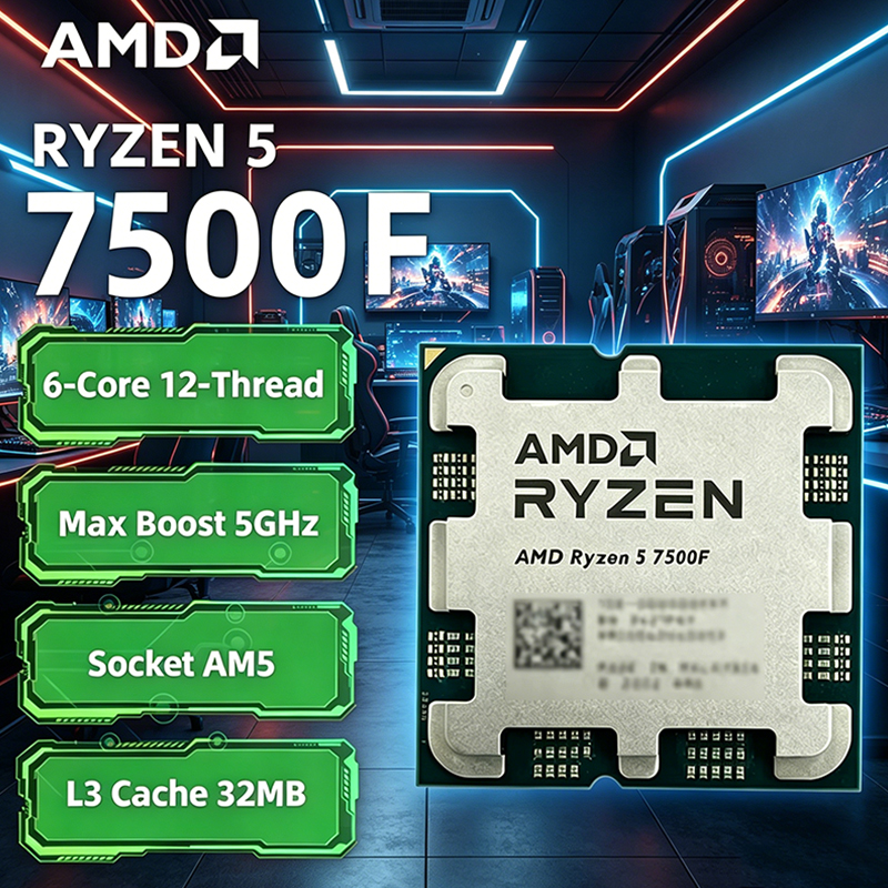 Pc Gaming Ryzen - AMD Ryzen 5 7500F 3.7GHz 6-Core