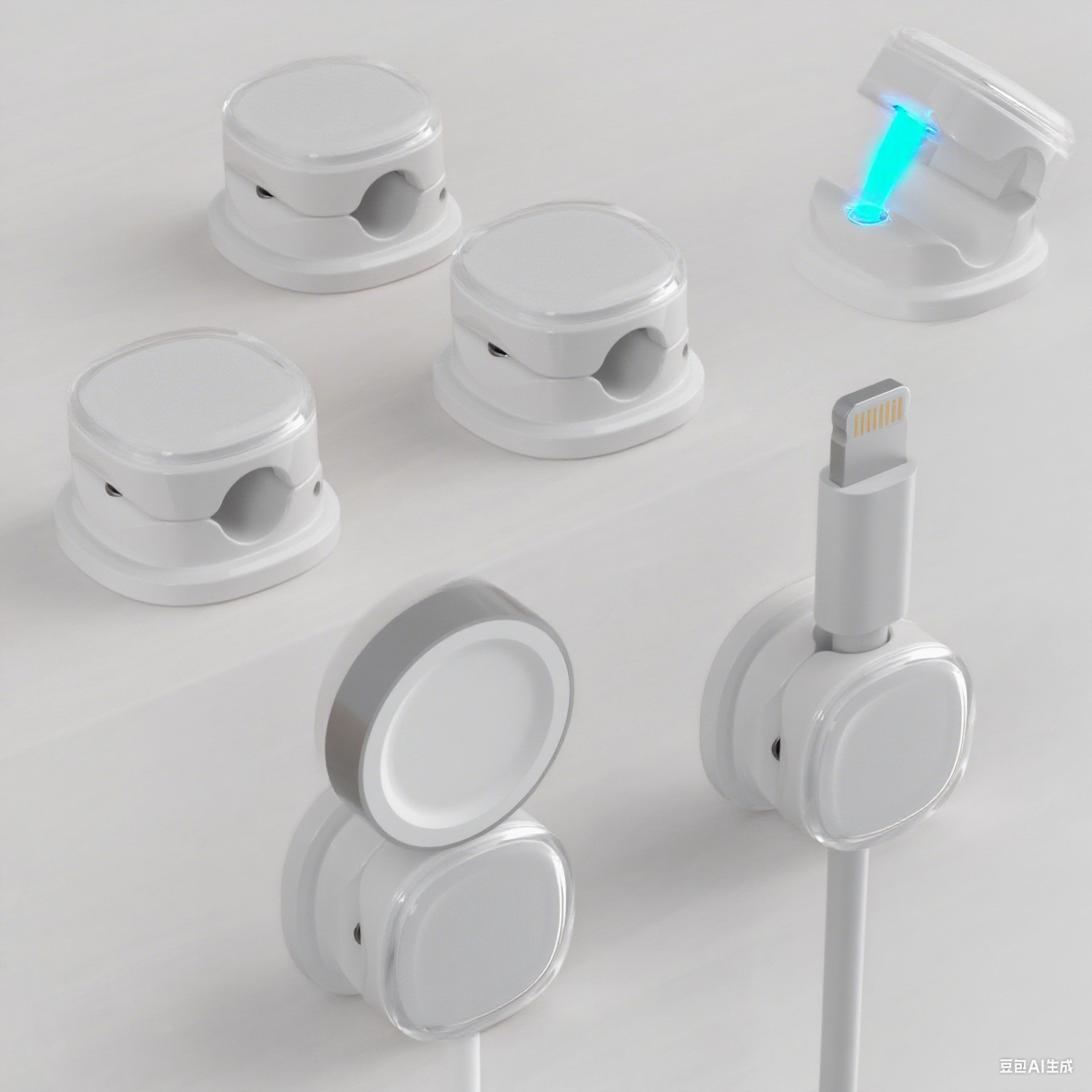 Cable Management Sleeve - 3/6/8/12PCS Magnetic Cable Clips, Adjustable Cord