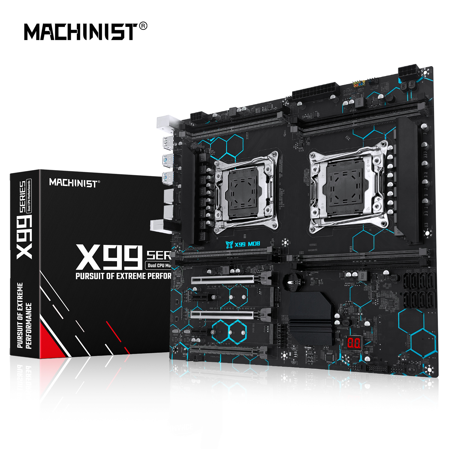 Pc Gaming Xeon - MACHINIST X99 MD8 Motherboard Dual CPU