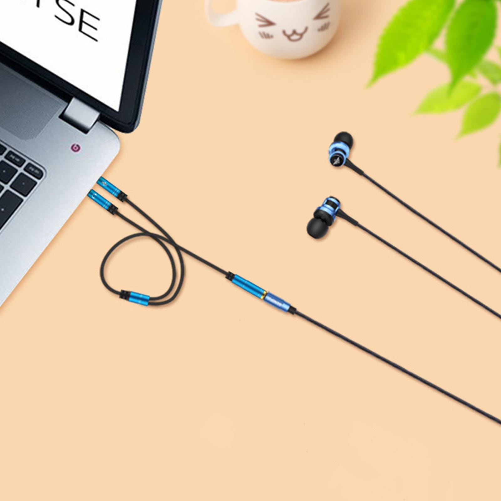 Pc Gaming Earphones - Universal PC Laptop Headphone Splitter Cable