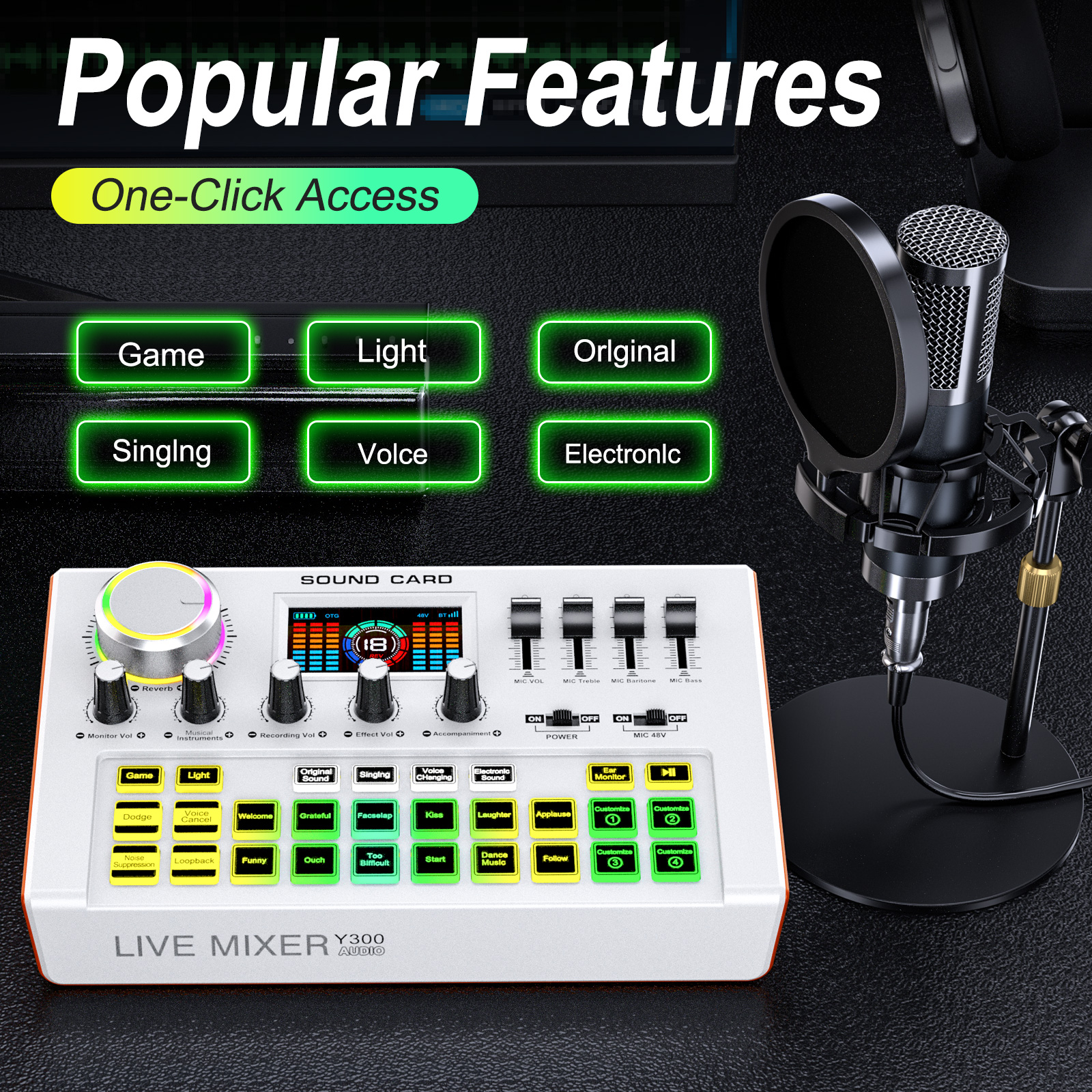 Pc Gaming Komplett Set - Tenlamp Professional Live Sound Card Audio