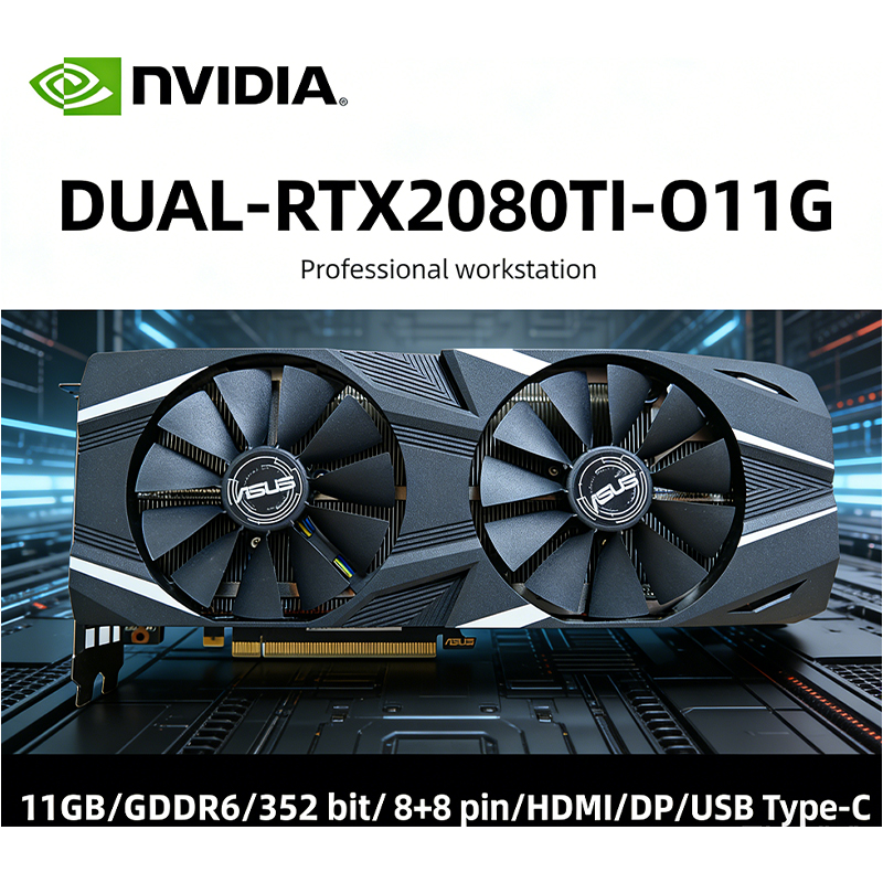 Pc Gaming Nvidia - ASUS NVIDIA RTX 2080 Ti DUAL-RTX2080TI-O11G