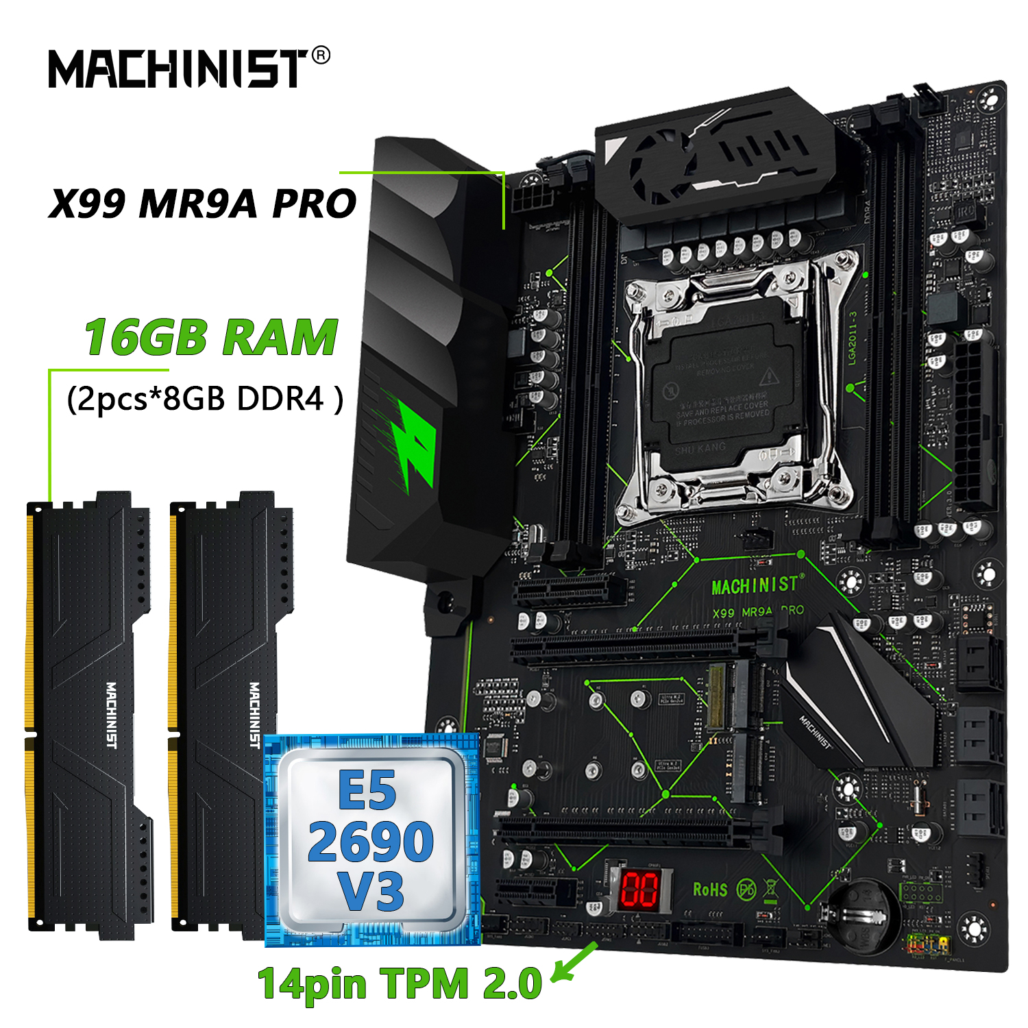Pc Gaming Xeon - MACHINIST MR9A PRO X99 TPM 2.0