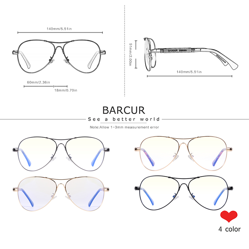 BARCUR Anti Blue Light Blockin - đánh giá và giá Gaming Glasses Blue Light
