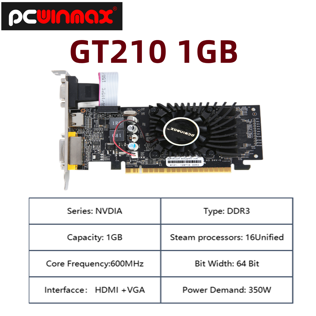 PCWINMAX New GT 210 1GB DDR3 6 - đánh giá và giá Pc Gaming Nvidia