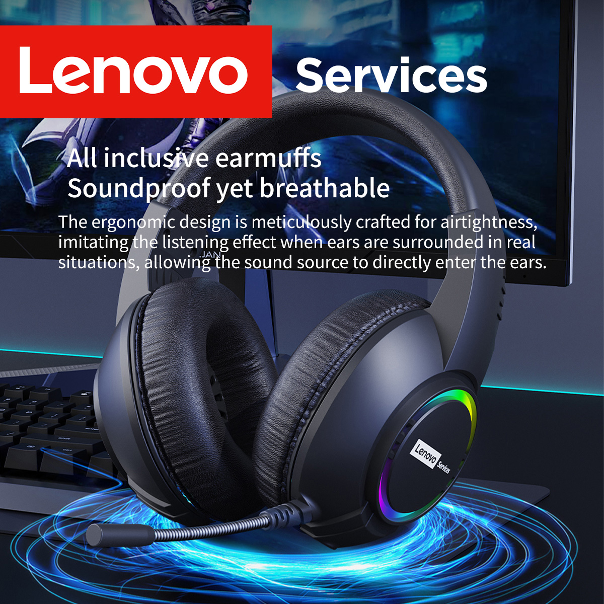 Lenovo E08 Gaming Headset 7.1  - đánh giá và giá Pc Gaming Vr Headset