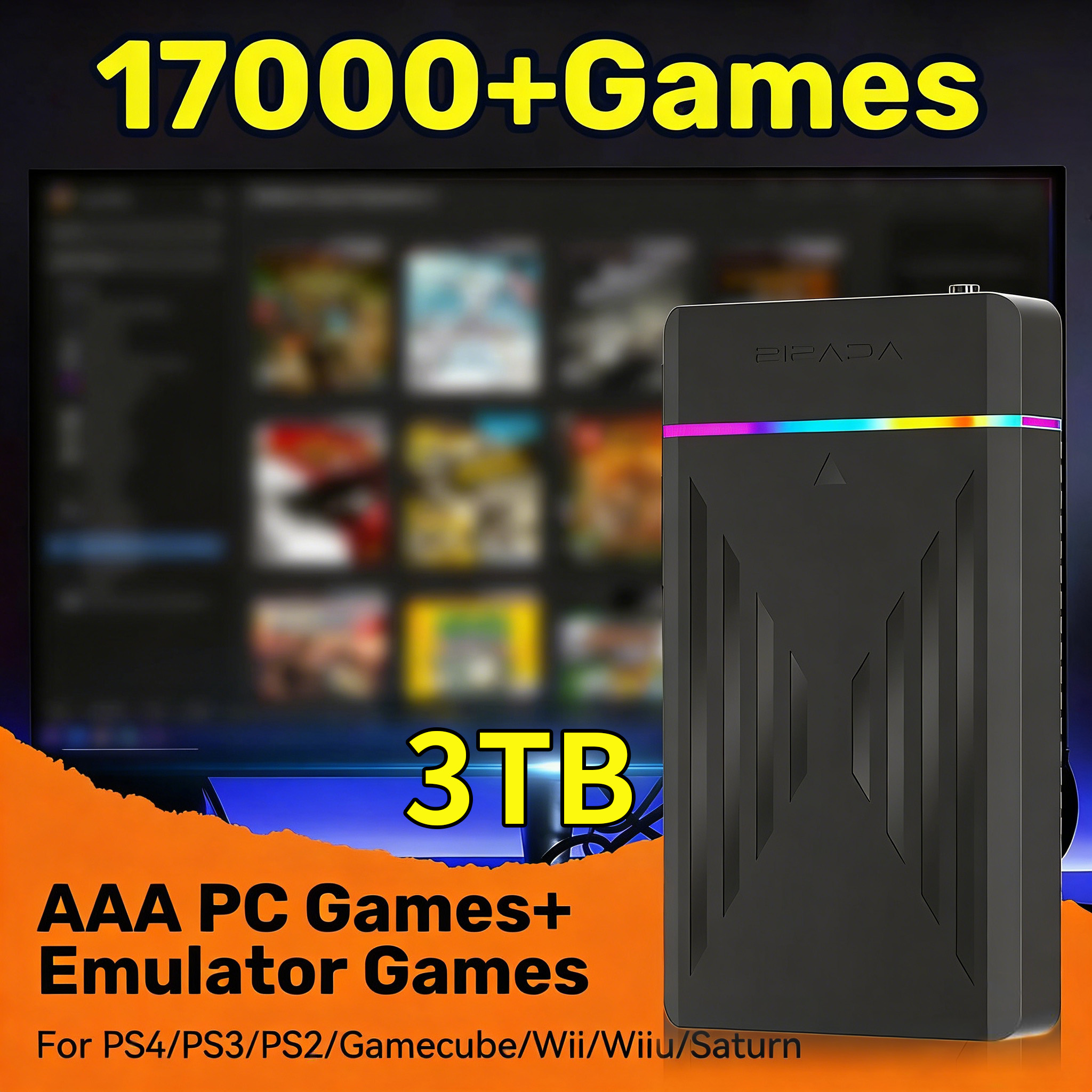 Portable 3TB Gaming HDD Video  - đánh giá và giá Pc Gaming Aaa