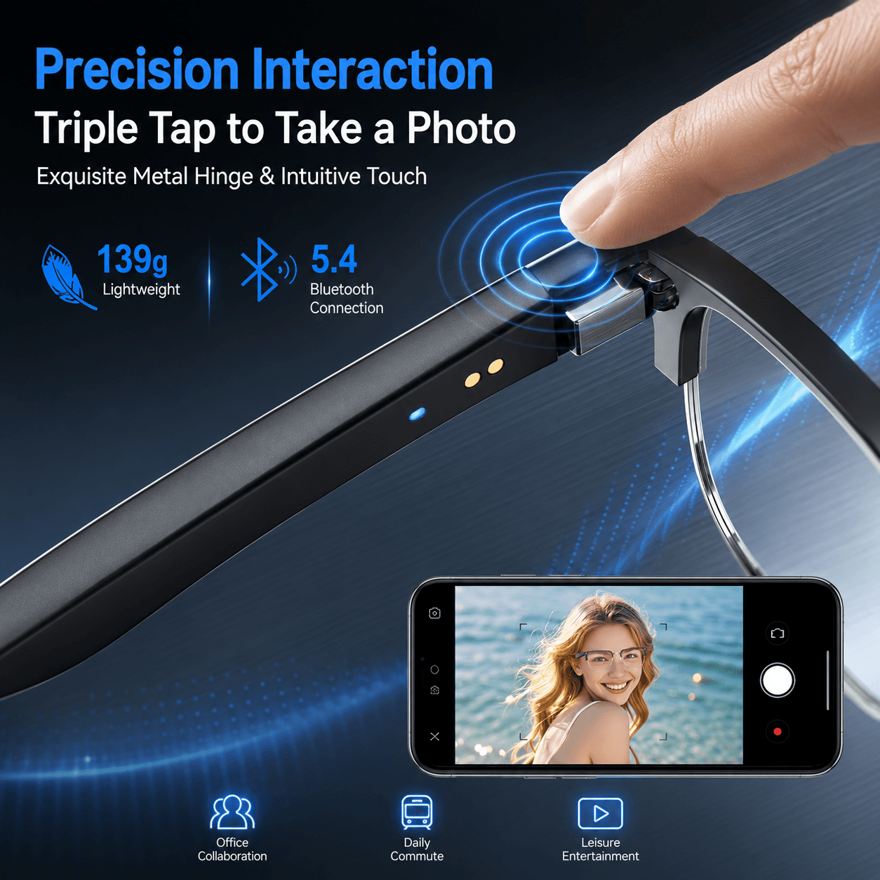 AIMB V2 Smart Bluetooth Glasse - đánh giá và giá Gaming Glasses Blue Light