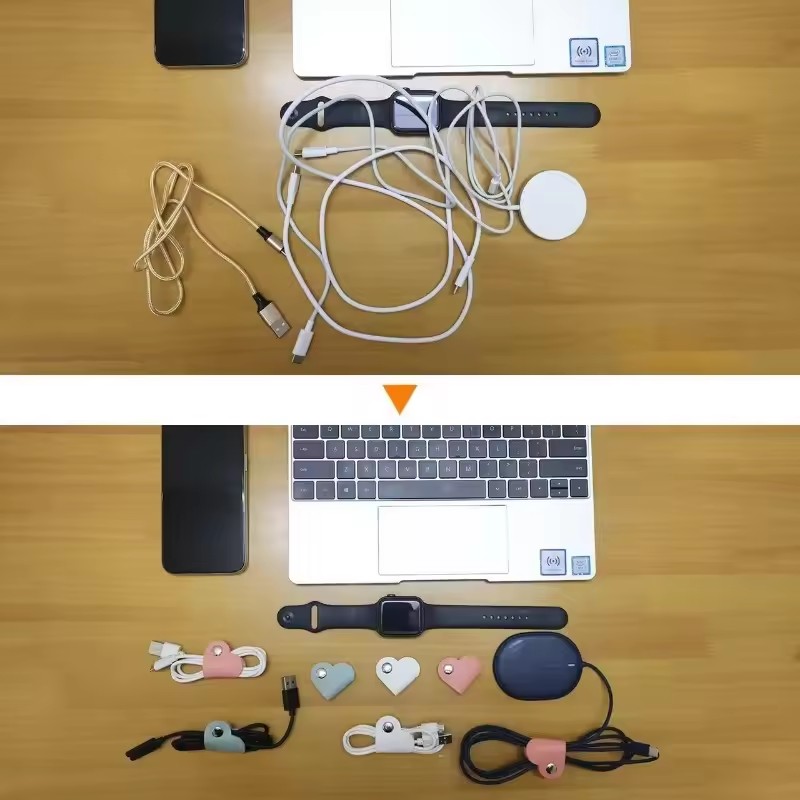 Mini Heart Shape Cable Organiz - đánh giá và giá Cable Management Sleeve
