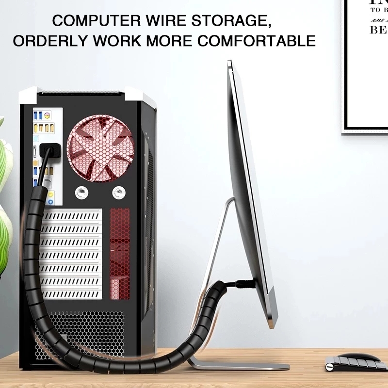 2M/1M Flexible Spiral Cable Wi - đánh giá và giá Cable Management Sleeve