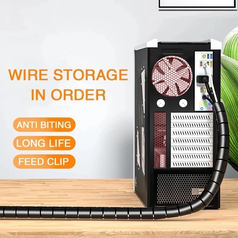 2M/1M Flexible Spiral Cable Wi - đánh giá và giá Cable Management Sleeve
