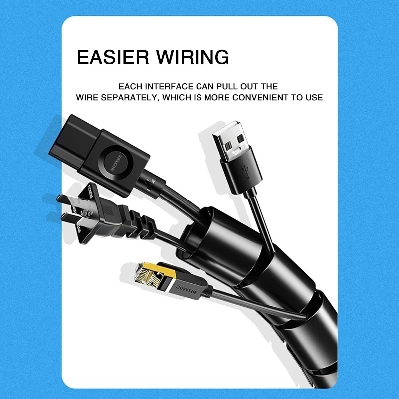 2M/1M Flexible Spiral Cable Wi - đánh giá và giá Cable Management Sleeve