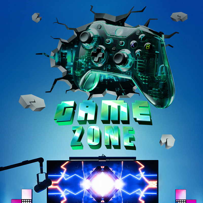Game Zone Gaming Mural Broken  - đánh giá và giá Pc Gaming Wallpaper