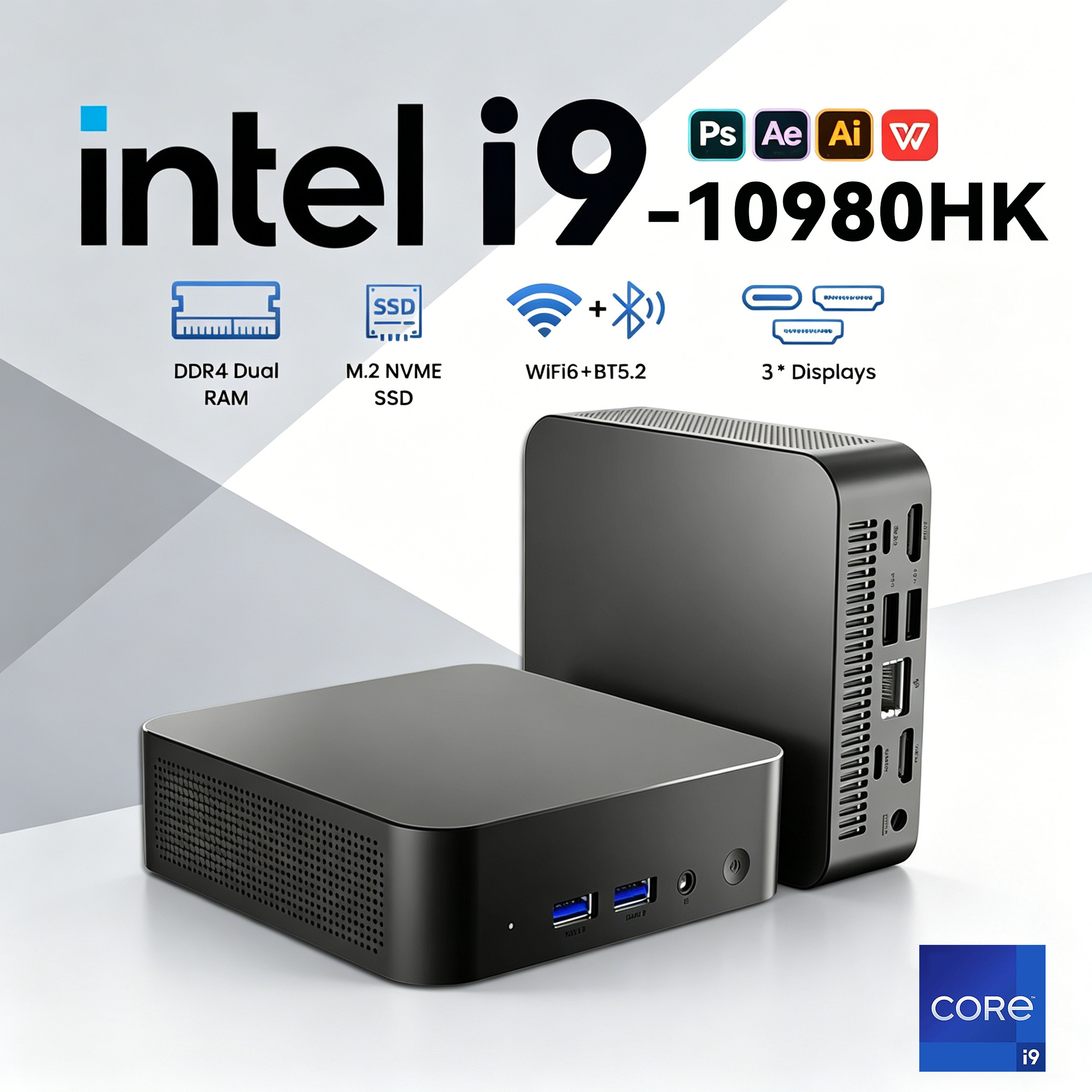 Core i9 10980HK Mini PC Window - đánh giá và giá Pc Gaming Ram 32Gb
