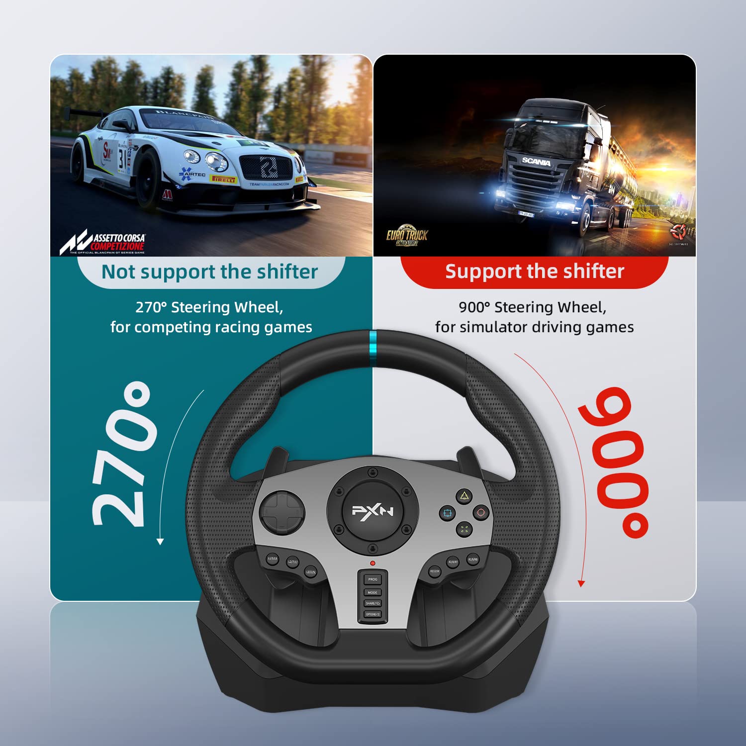 PXN V9 Volante PC Steering Whe - đánh giá và giá Pc Gaming Xgear