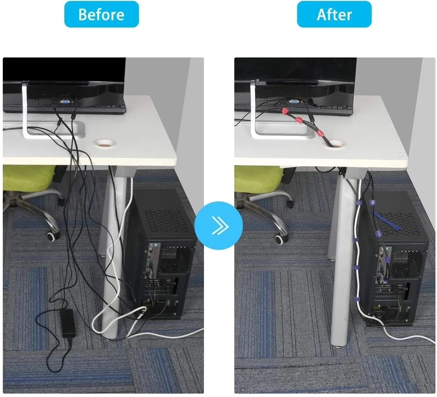 10/30/50PCS USB Cable Organize - đánh giá và giá Cable Management Sleeve