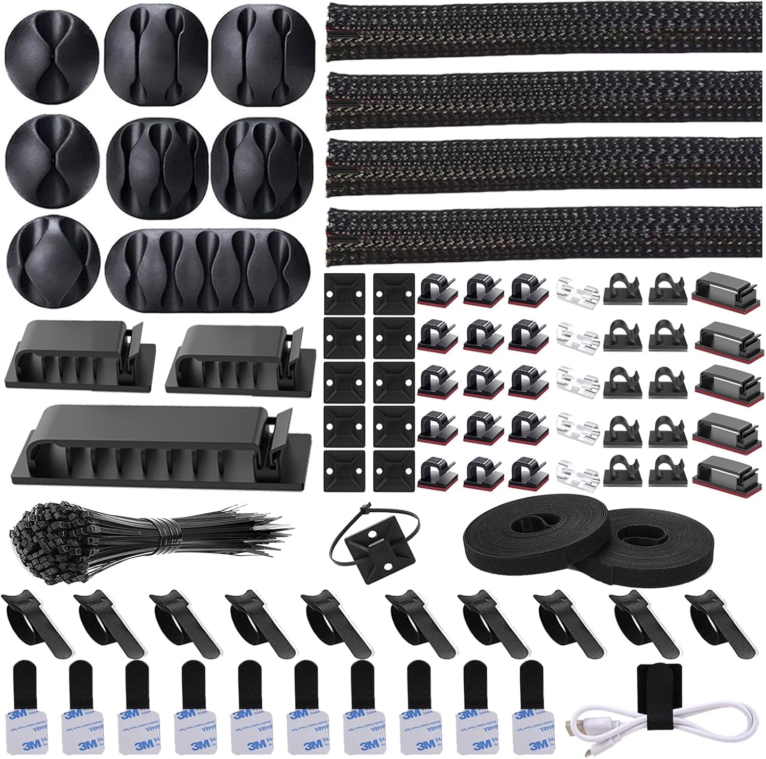 192 PCS Cable Management Kit w - đánh giá và giá Cable Management Sleeve