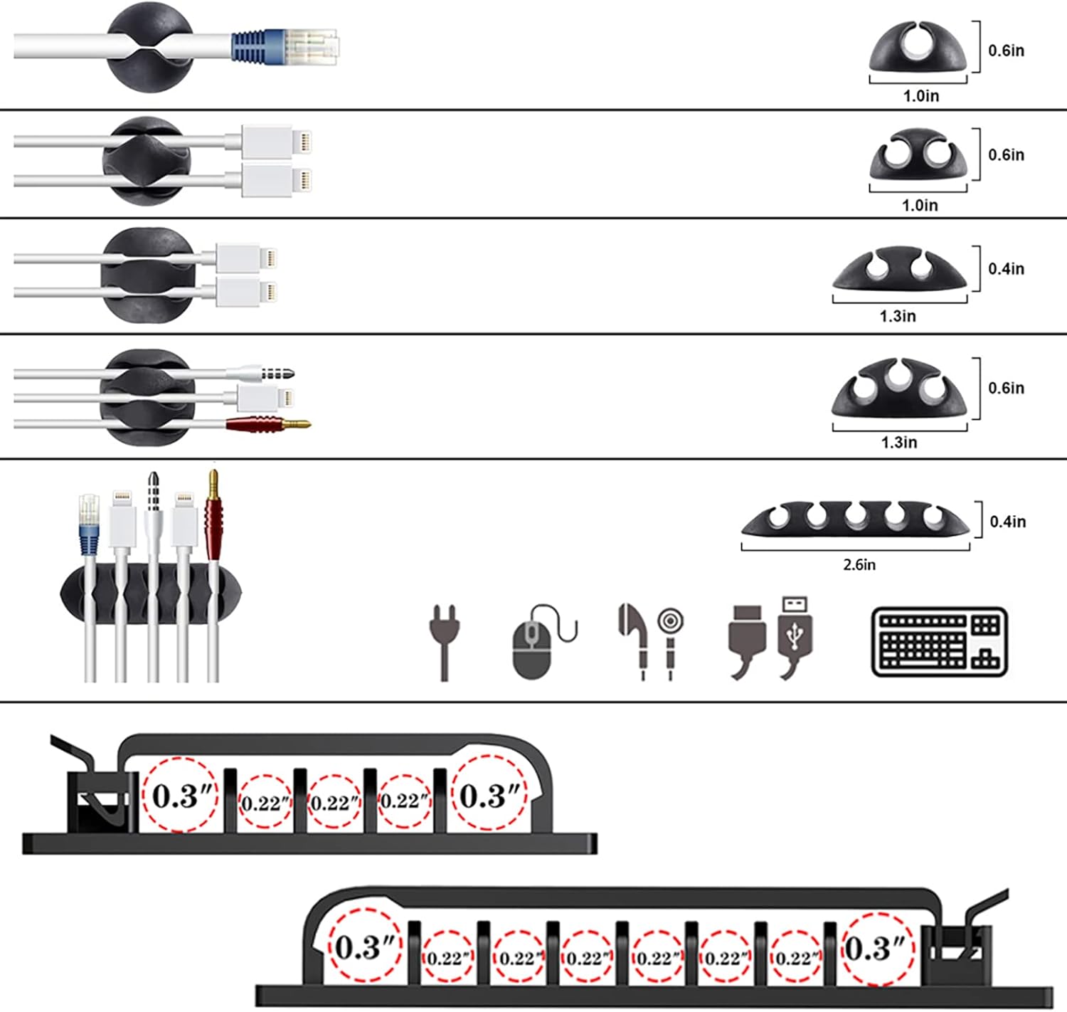 192 PCS Cable Management Kit w - đánh giá và giá Cable Management Sleeve