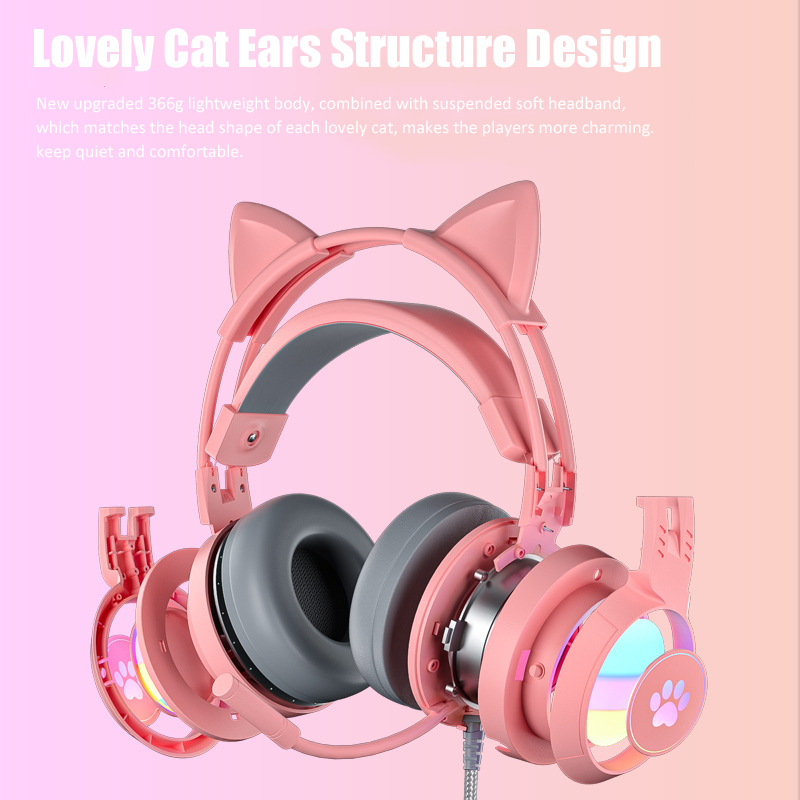 Cute Cat Ear Gaming Headphones - đánh giá và giá Pc Gaming Earphones