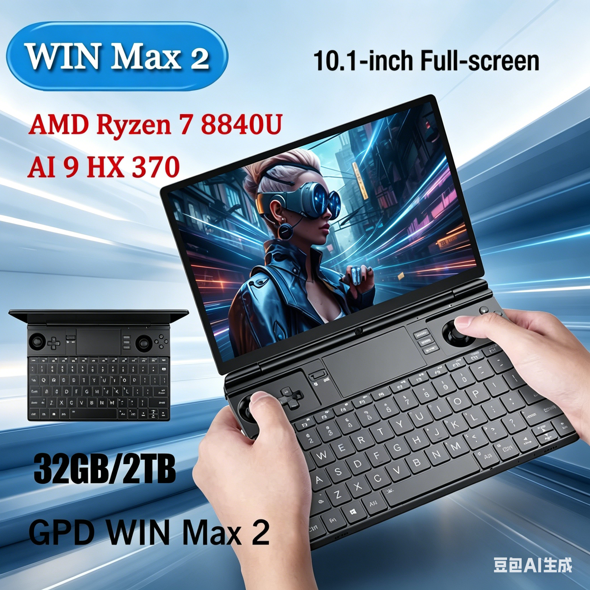 Trendy Icon GPD 2025 WIN Max 2 - đánh giá và giá Pc Gaming Ram 32Gb