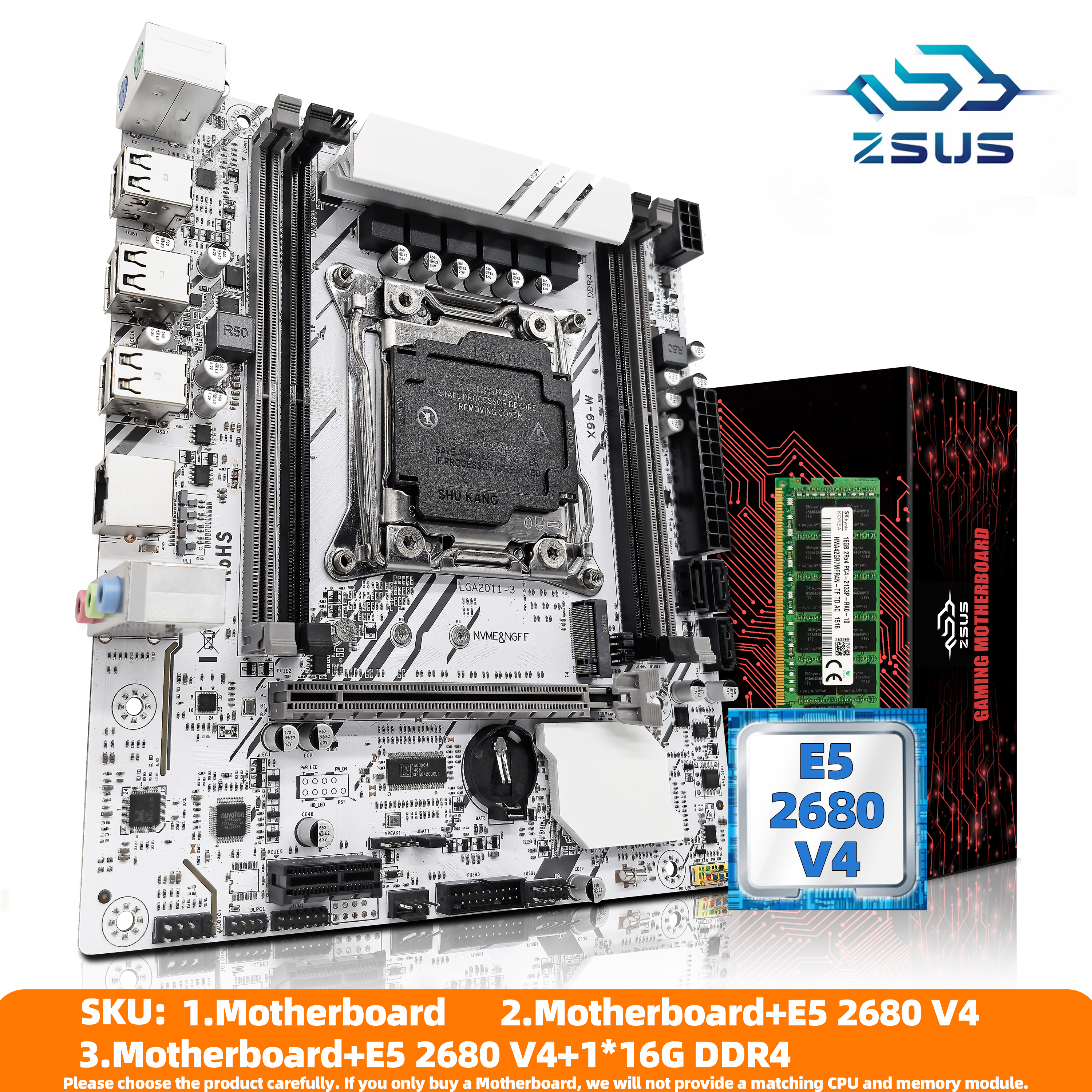 ZSUS X99-W Motherboard Set Kit - đánh giá và giá Pc Gaming Xeon