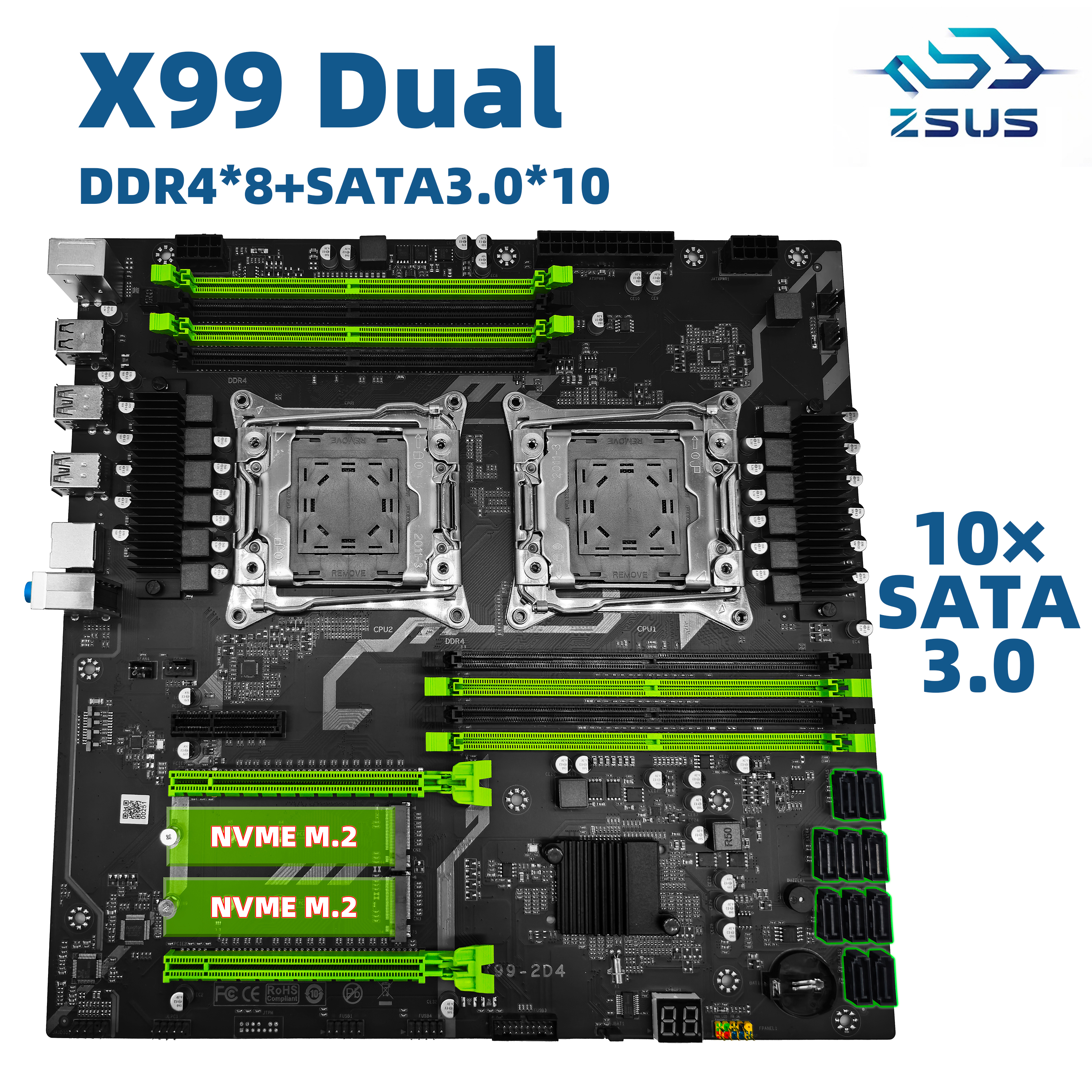 ZSUS X99 Dual Motherboard C612 - đánh giá và giá Pc Gaming Xeon