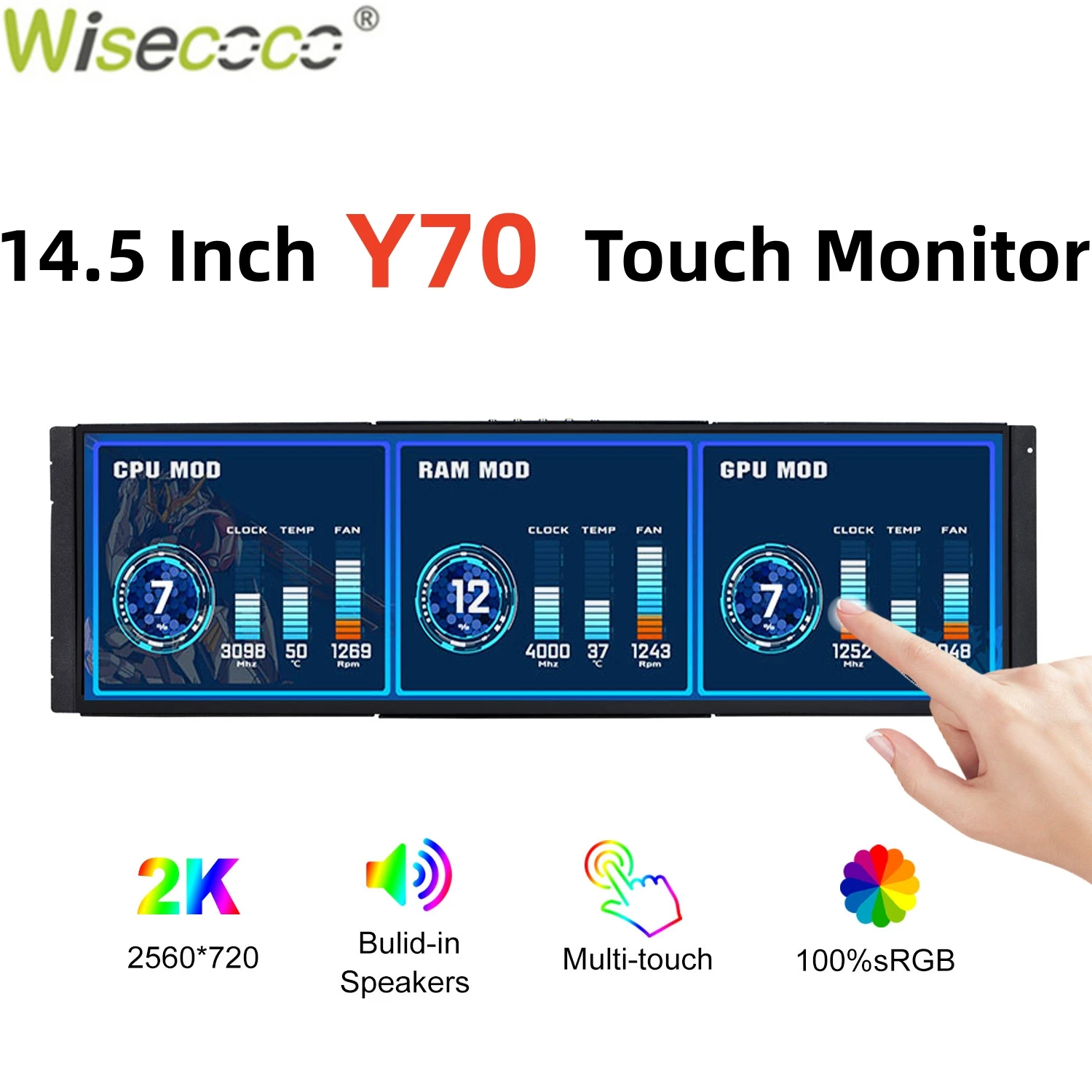 Wisecoco 12.6/14.5 Inch 2K IPS - đánh giá và giá Pc Gaming Y60