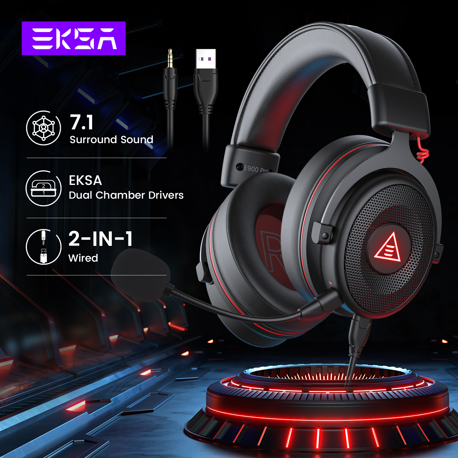 EKSA PC Gaming Headphones Over - đánh giá và giá Pc Gaming Upgrades