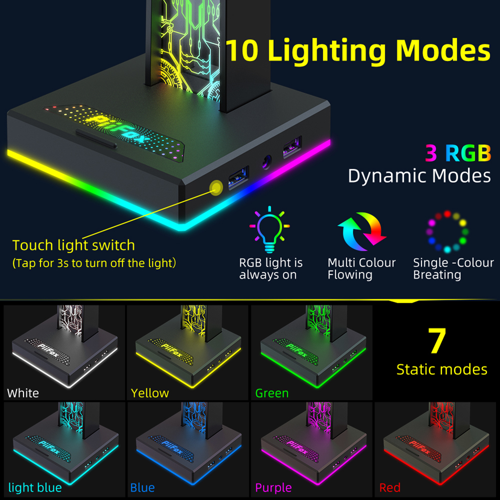 RGB Gaming Headphone Stand Dua - đánh giá và giá Pc Gaming Desktop