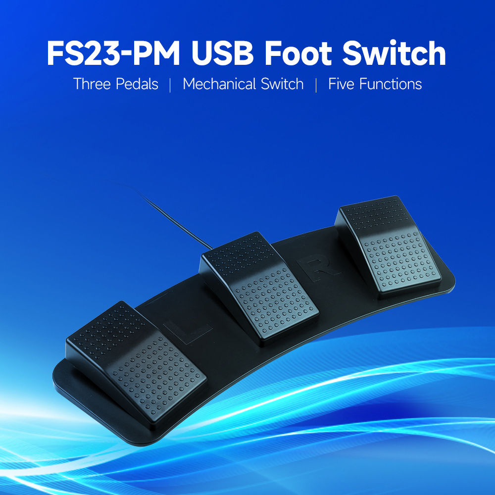 FS23-PM USB Triple Foot Switch - đánh giá và giá Usb Foot Pedal Gaming