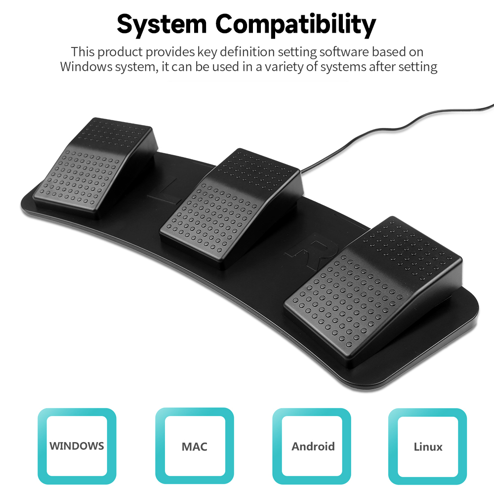 FS23-PM USB Triple Foot Switch - đánh giá và giá Usb Foot Pedal Gaming